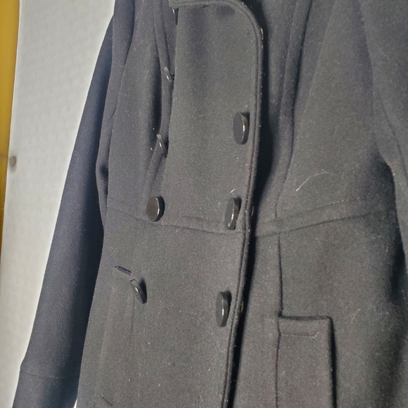 Bebe Black Peacoat Tailored Silhouette - Picture 3 of 4